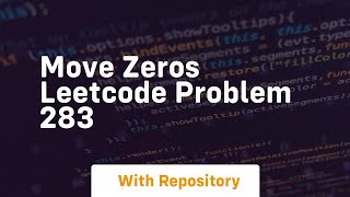 move zeros leetcode problem 283