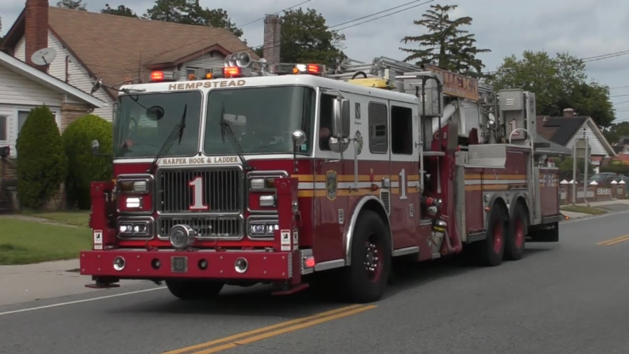 Hempstead FD Engine 2 & Truck 1 Respond to a MVA With Entrapment - YouTube