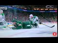 Stars D #5 Nils Lundkvist injury. He gets skate kicked in his face. Bloody cheek  🩸