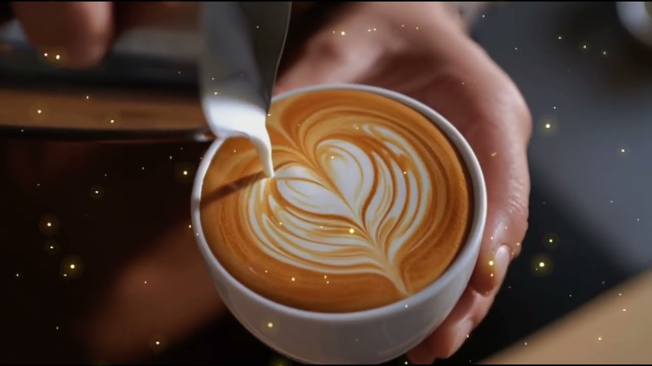 Relaxing Latte Art Pouring ☕🤍 Coffee ASMR for Sleep & Stress Relief