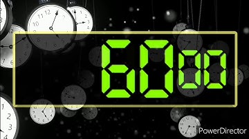 60 Seconds (1 Minute) Countdown Digital Alarm Clock Timer motion (With Ticking Sound)