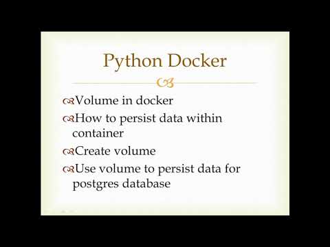 Python-Docker (What is Volume & How to create/persist container data with volume) - Part4