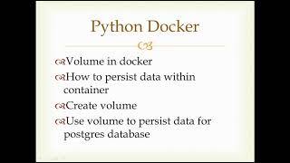 Python-Docker (What is Volume & How to create/persist container data with volume) - Part4
