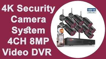 Amcrest 4K Security Camera System 4CH 8MP Video DVR with 4X 4K 8-Megapixel Indoor Outdoor Weatherpro