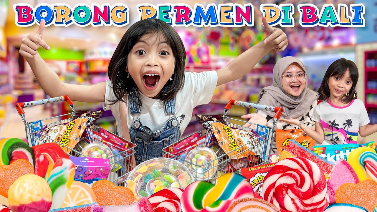LEIKA BORONG TOKO PERMEN DI BALI SAMPE HABIS 😱 LEIKA & BUNDA REVIEW SEMUA RASA PERMEN LOLIPOP