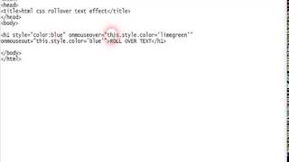 HTML Tutorials: Html Css Text Rollover Effects