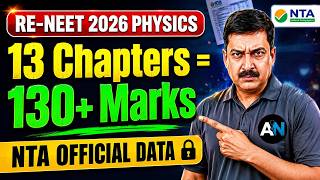 😱 Sirf 13 Chapters = 130 Marks! RE-NEET 2026 Physics | NTA Data Proof