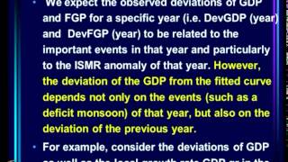 Mod-14 Lec-39 Indian Summer Monsoon, GDP and Agriculture