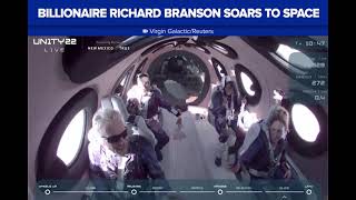 Billionaire Richard Branson soars to space