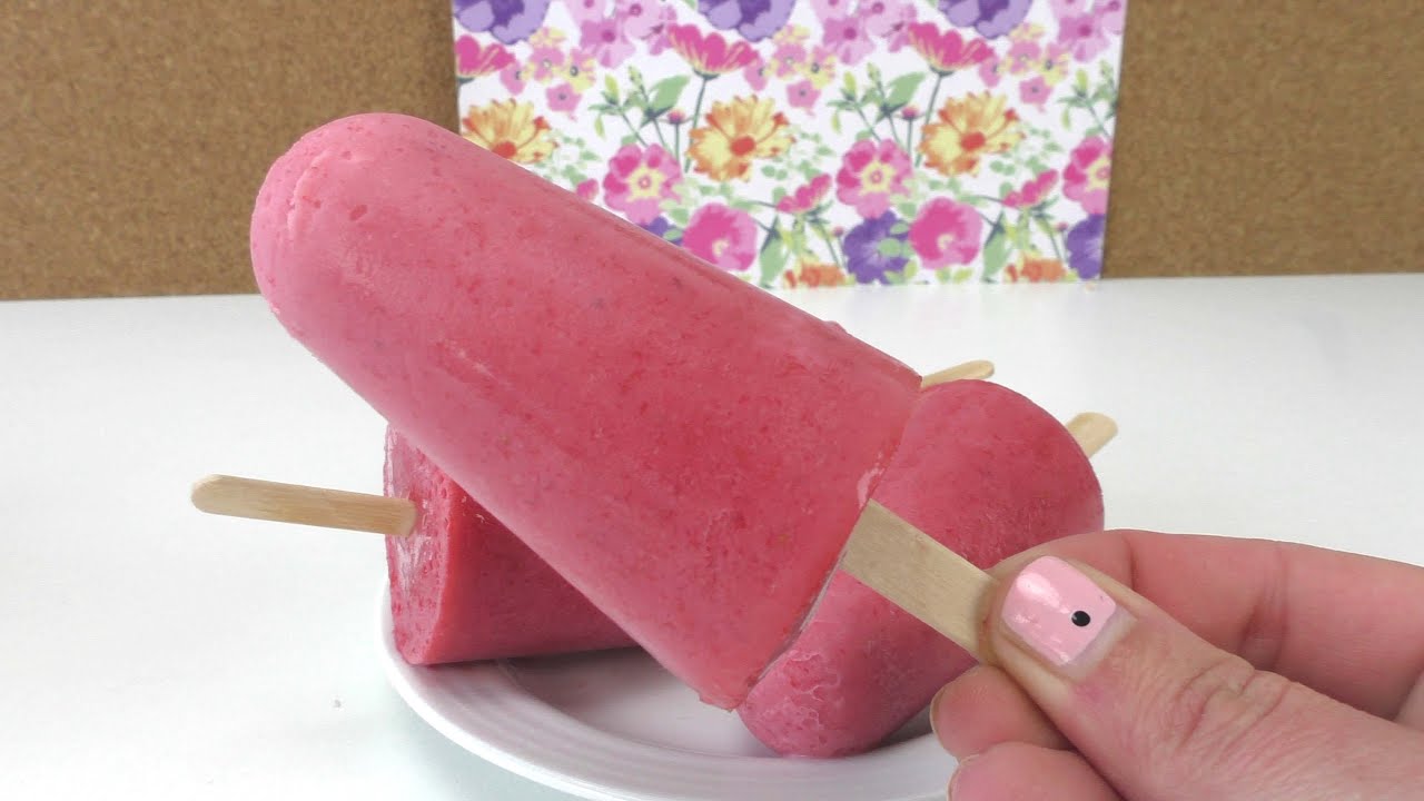 Eis mit Erdbeeren, Banane und Joghurt / Eis selber machen DIY / Icepops einfach lecker / deutsch - YouTube