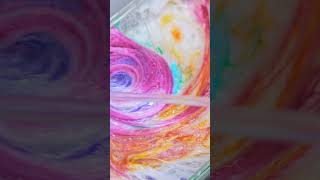 Gradient Slime & Crackling Bubble Slime #shorts  #slime #asmr