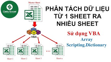 Phân tách dữ liệu từ 1 Sheet ra nhiều Sheet| VBA - Mảng (Array) và Dictionary - Phần 2| Daily Excel