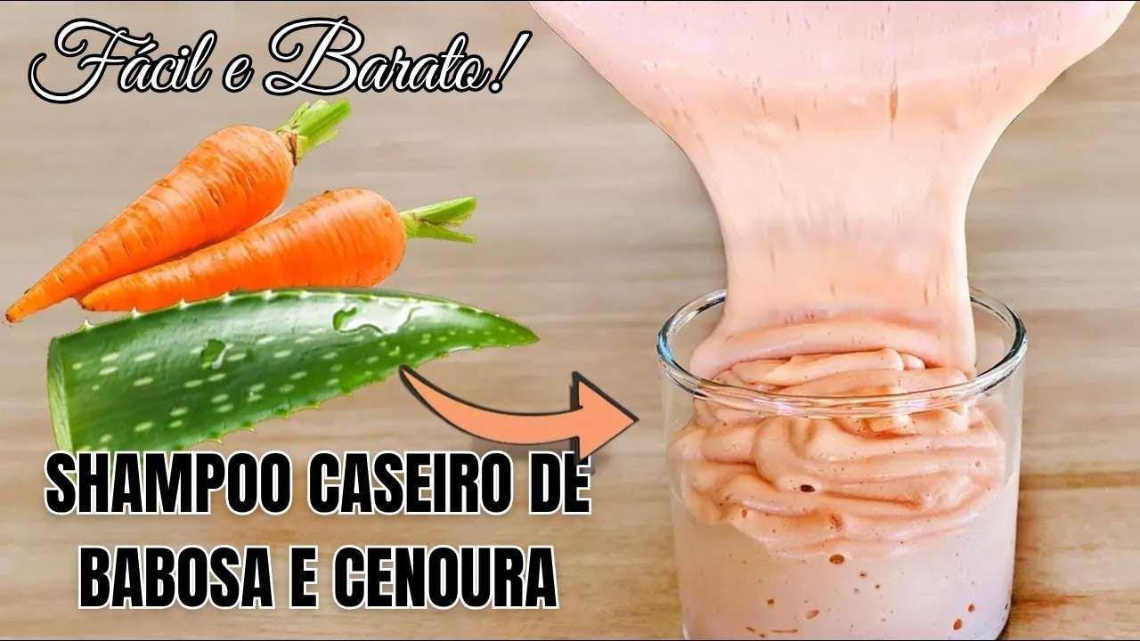 Shampoo Caseiro de Babosa e Cenoura | Natural, Crescimento e Hidratação Anticaspa