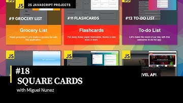 #18 of 25 Beginner Projects - HTML, CSS, & JavaScript - Square Cards (  Template - Responsive )