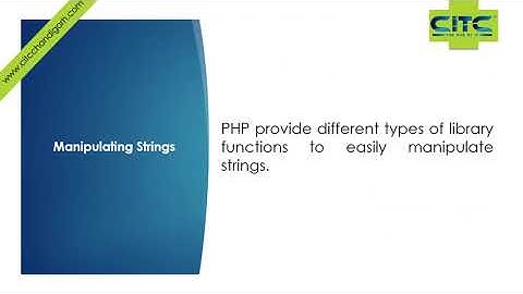 PHP String Manipulating  Functions Video Tutorials