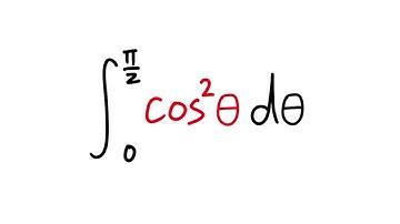 integral of cos^2(theta) from 0 to pi/2, calculus 2 tutorial