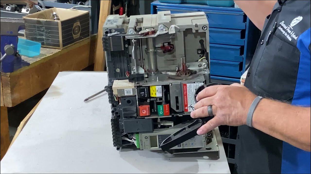 How to replace a Square D Masterpact operating handle on the NW circuit