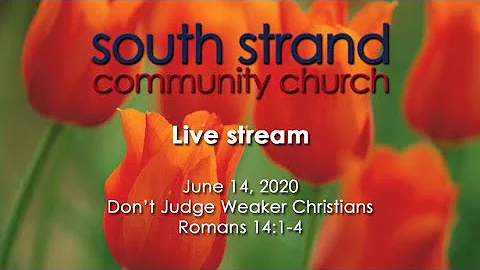 June 14, 2020, Romans 14:1-4, Don't Judge Weaker Christians