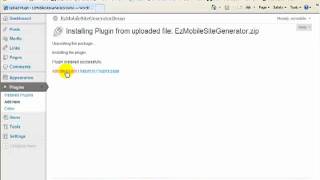 The Installation Process for EzMobileSiteGenerator
