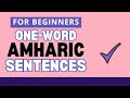 One Word Amharic Sentences That Natives Actually Use Part 1 One Word Amharic Sentences That Natives Actually Use Part 1