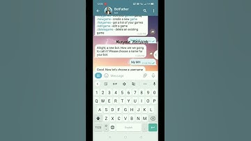 How To create Bot in Telegram by using botfather short video by Mutyala Harshith