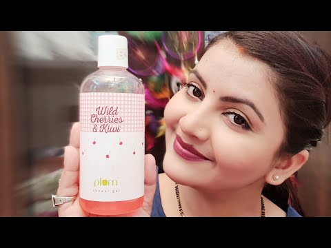 Plum goodness wild Cherry & kiwi SHOWER GEL review | fruity bath skin care | RARA