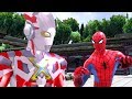 Ultraman X Robot Vs Spiderman Upin Ipin Funny Action Nursery Rhymes