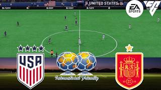 FC 25 - USA W vs Spain W 24/04/2026 - International Friendly - Gameplay PS | Full Highlight