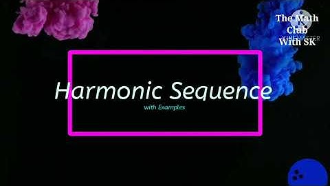 Harmonic Sequnce |Genral Formula |Examplen in Urdu and Hindhi| Lecture 03