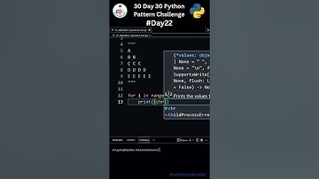 Day 22:  Easy Alphabet Repeated Row Pattern in Python | 30 Days of Code