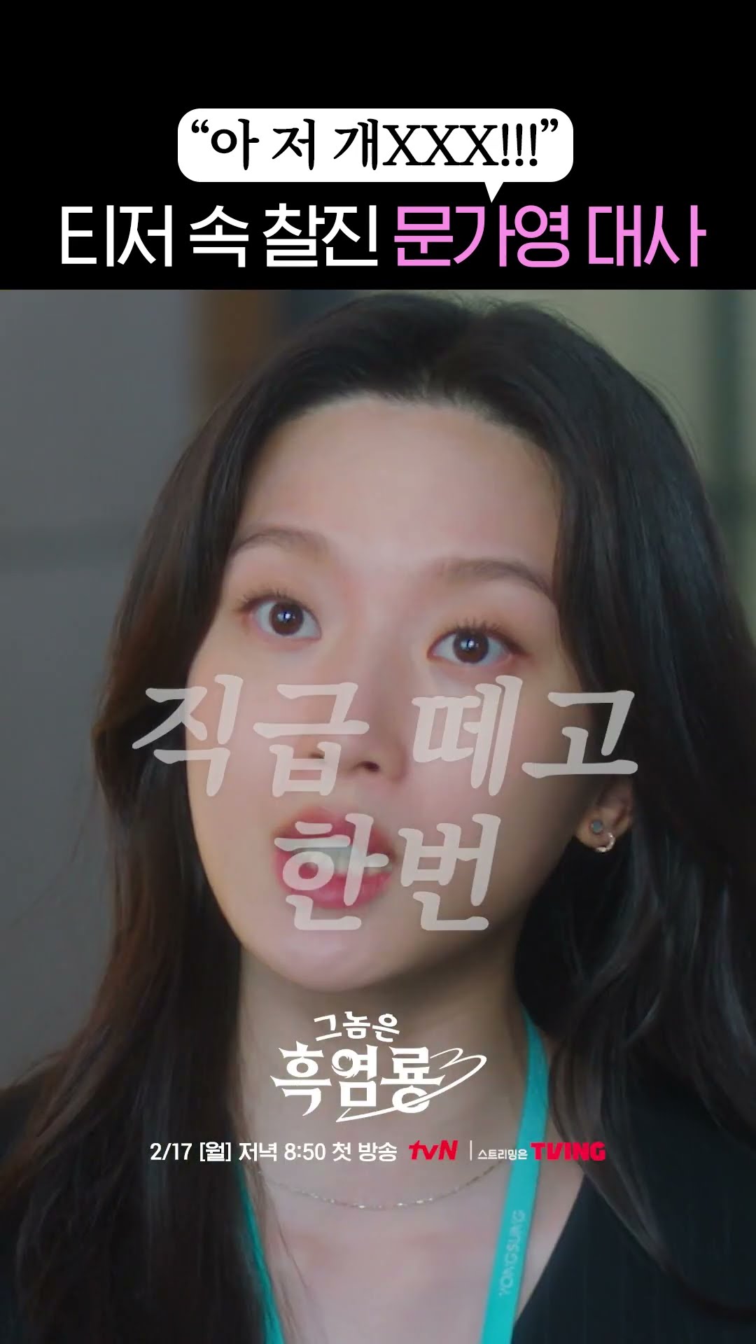 문가영의 찰진 욕 들을 수 있는 드라마 = #그놈은흑염룡 ㅋㅋ