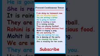 Present Continuous Tense I English Tenses I Youtube Shorts I English Speaking Practice I