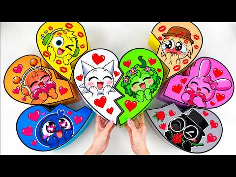 💖 Paper DIY 💖 Incredibox Sprunki Couple Love Blind Box 📦 Unboxing | How to Make a Blind Bag