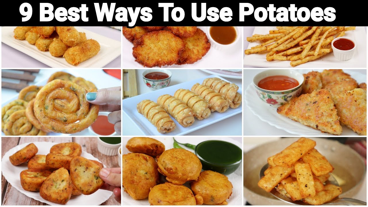 9 Ways To Use Potatoes❗ Potato Snacks by (YES I CAN COOK)