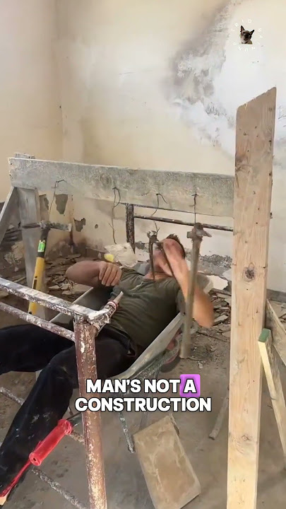 Construction Worker Turns Into a Baby 😂🍼 #funnyshorts