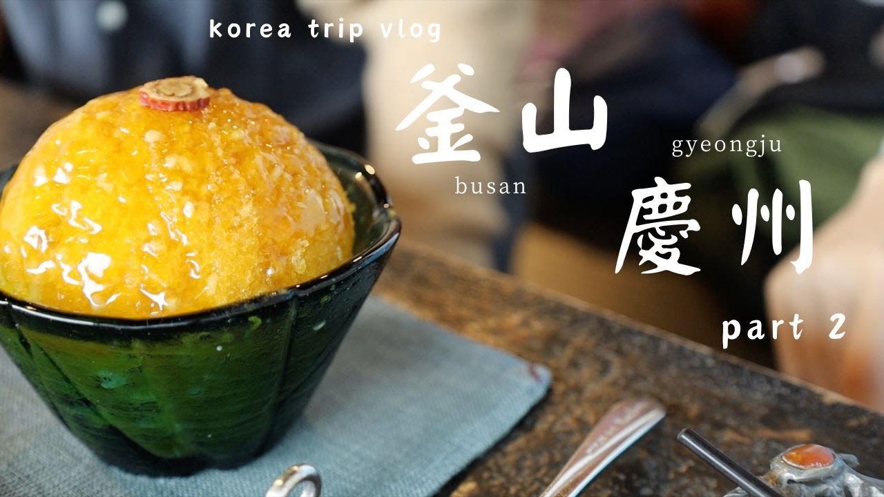 【韓国】🇰🇷釜山+慶州vlog #2　プサン｜伝統茶屋カフェ｜かぼちゃかき氷｜韓屋ハノック宿泊｜キョンジュ｜古墳｜スカイカプセル｜李禹煥美術館｜海雲台｜西面｜メグネイト｜ジミンパパのカフェ