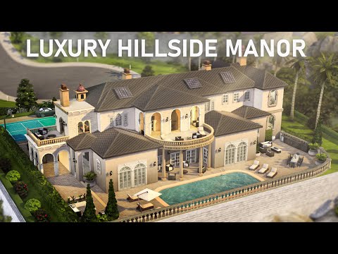 Luxury Hillside Mansion | Sims 4 Speed Build + Full Tour