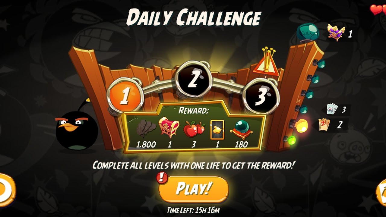 Angry Birds 2 AB2 Daily Challenge 4-4-5 Rooms LUCKY STRIKE