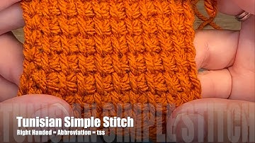 Tunisian Simple Stitch Right Handed