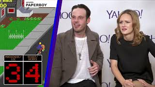 Mackenzie Davis with Halt & Catch Fire cast on Yahoo Video Game Quizz..