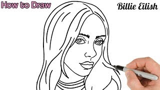 How to Draw Billie Eilish | Easy Drawings for beginners