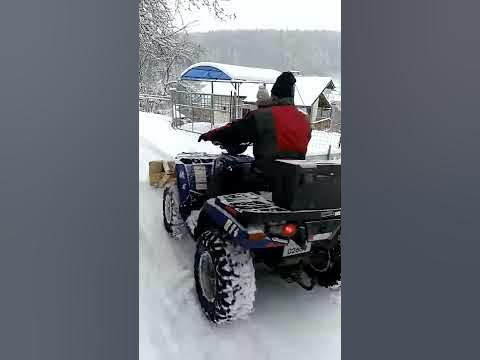 Атв поларис снегорин - YouTube