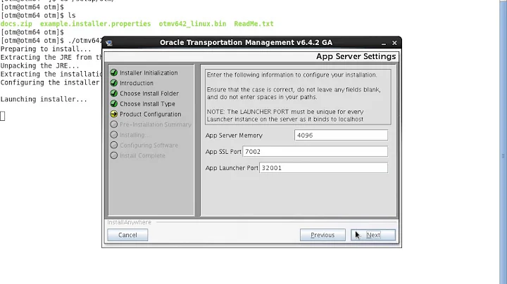 OTM 6.4.2 Installation Guide (Oracle Linux 6.3) - Part 19 - Install Oracle Transport Management