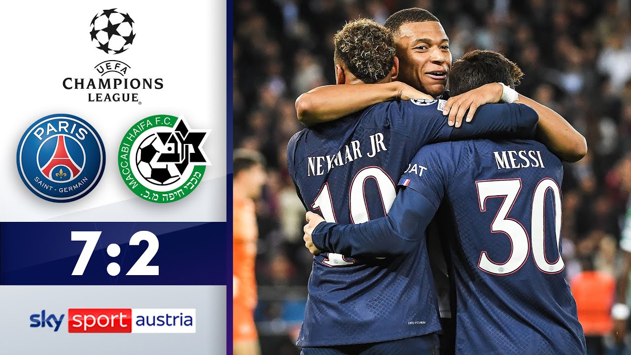 PSG 7 x 2 Maccabi Haifa: gols, classificação e Messi em alta na Champions