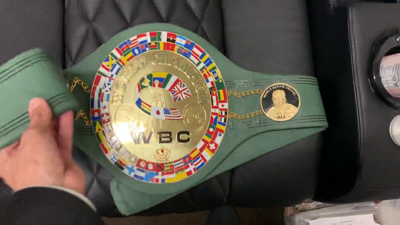 Cheap WBC belt third generation replica Pakistan - YouTube