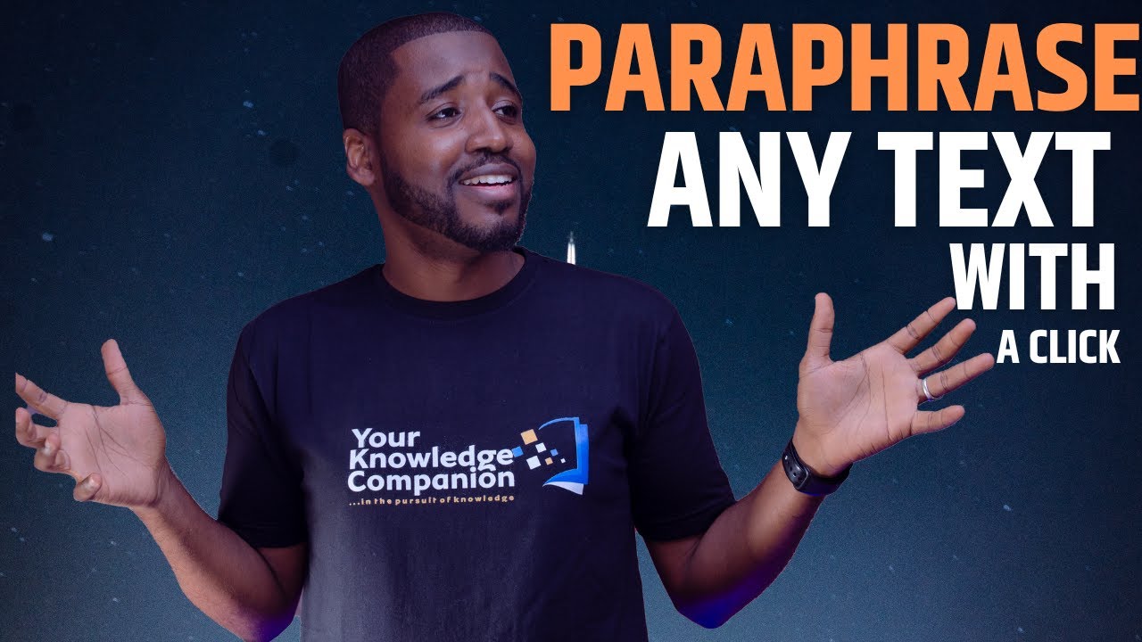 How to PARAPHRASE any text with a click of a button - YouTube