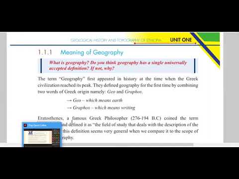 Geography Grade 9 Unit1 P1 By Afaan Oromo