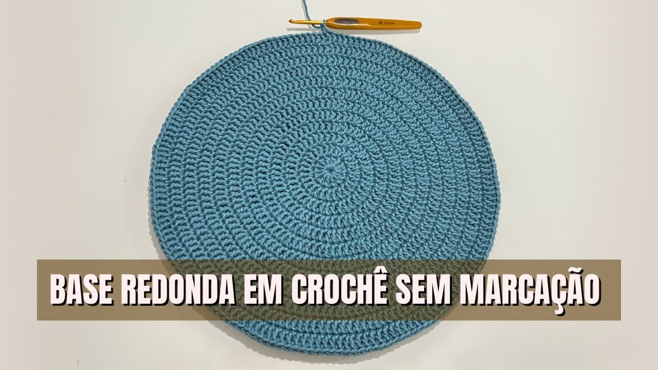 BASE REDONDA EM CROCHÊ SEM MARCAÇÃO - Redondo Perfeito - Sousplat de crochê