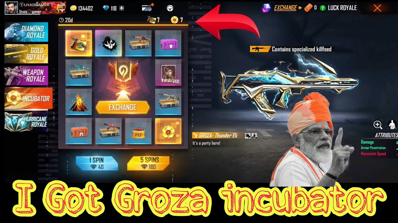 I Got Groza💯 Incubator 💎Top 1 Groza😱