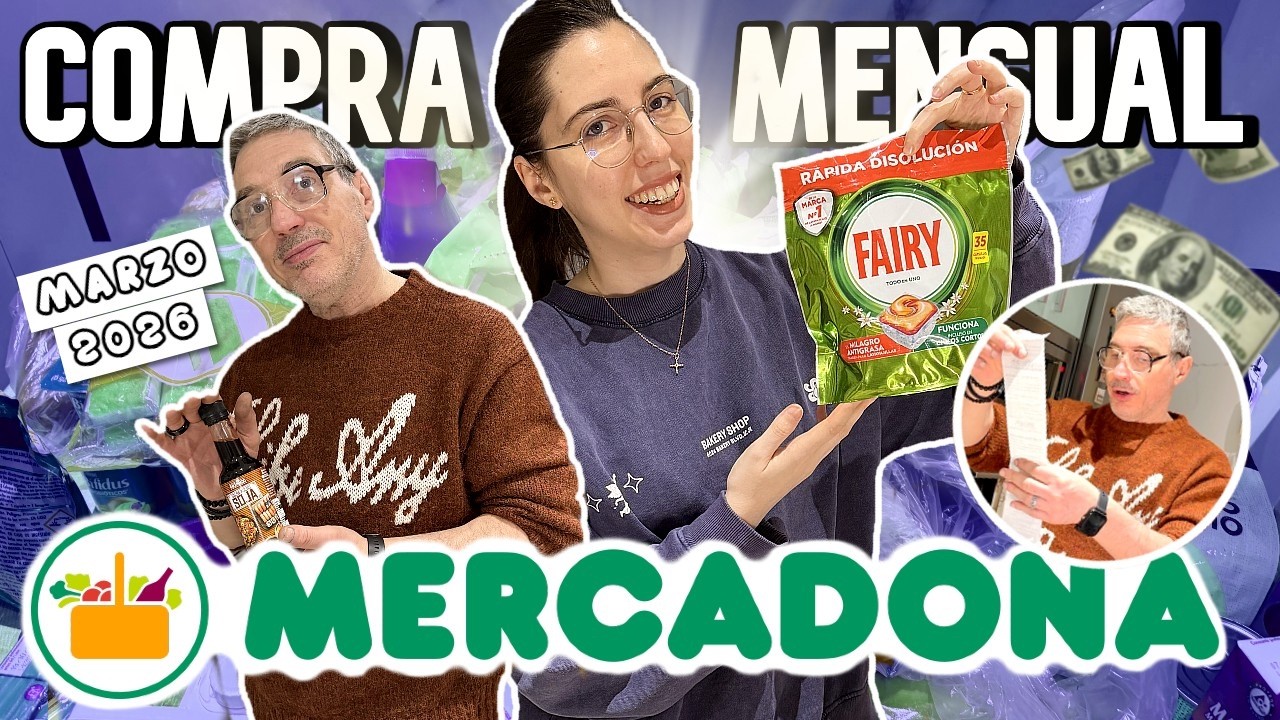 COMPRA MENSUAL MERCADONA 🛒 ORIGINAL vs MARCA BLANCA 🍺 PRECIOS 😰 (MARZO 2026) | LorenaAndCia